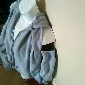 Drop Shoulder Zip Up p Hoodie - NWOT